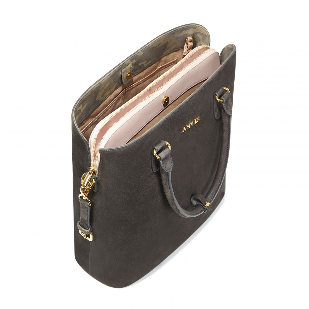 ANY-DI  - BAG L  - Khaki Nubuk